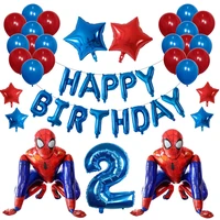 42pcs super hero 3d spiderman marvel foil balloon set latex air globos birthday party decoration baby shower inflatable kids toy