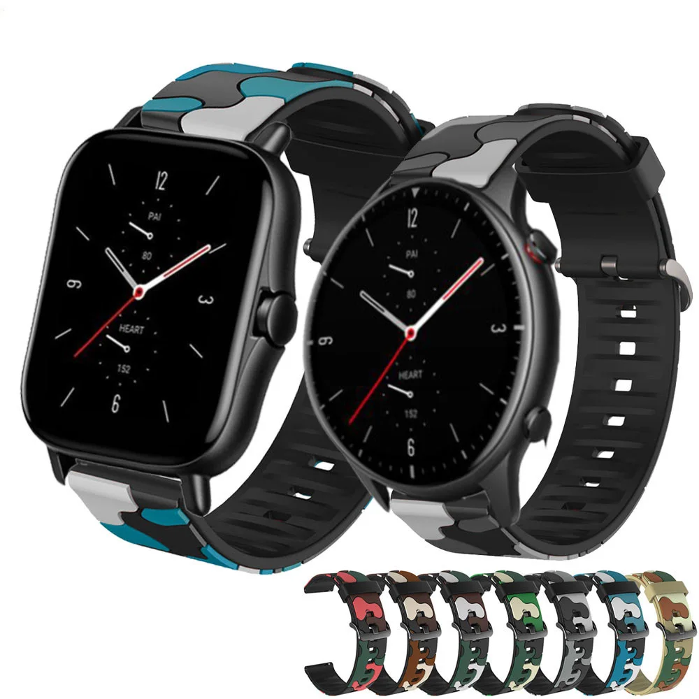 

20mm 22mm Sport Silicone WatchBand For Huami Amazfit GTR 2 2e Strap Bracelet For Amazfit GTS 2 2e Accessories Wristband belt