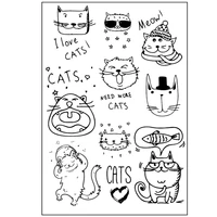 cats clear stamps transparent silicone seal for diy scrapbooking card making photo album decoration crafts new stamps