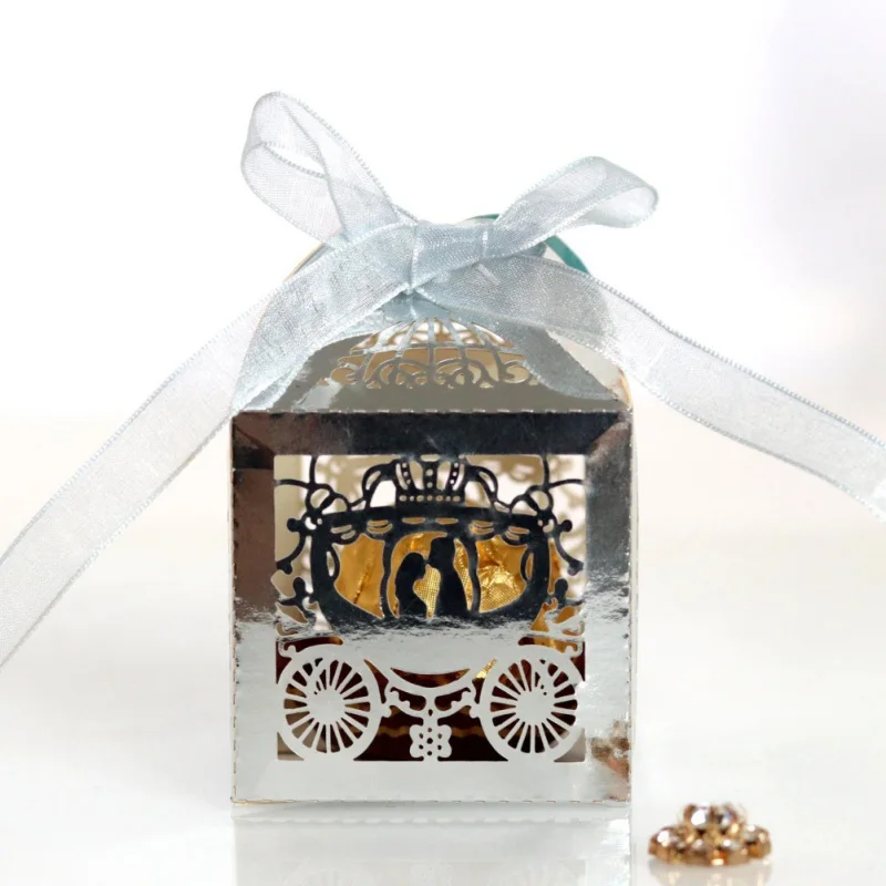 50 шт. полый бумажный леденец подарочные коробки с лентой бант для праздника