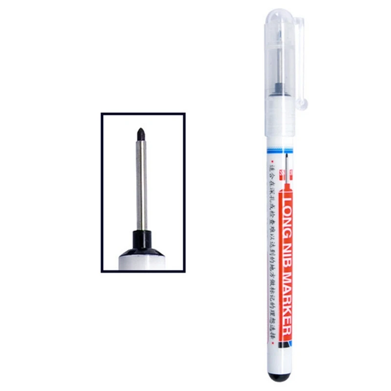 

Long Head Bathroom Woodworking Decoration Multi-purpose Deep Hole Marker Pens
