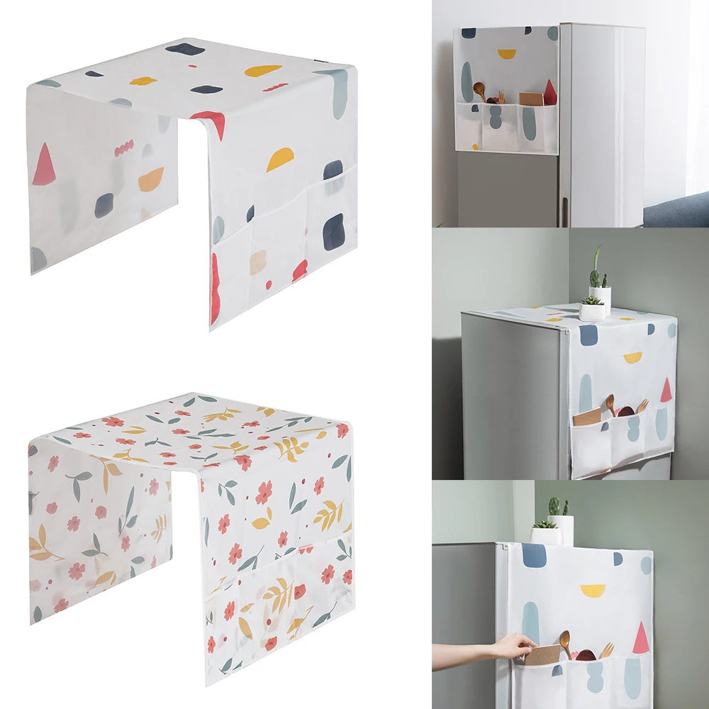 Kitchen Waterproof Refrigerator Covers Anti-Dust Microwave Cover With Storage Bag For Home Clean Accessories Supplies | Дом и сад