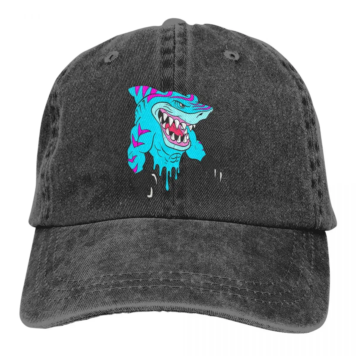 

Street Sharks Jab Science Cartoon Multicolor Hat Peaked Women's Cap Drippy Streex Personalized Visor Protection Hats