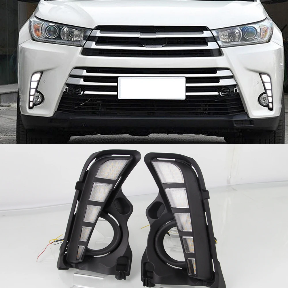Автомобильная проблесковая 1 пара для Toyota Highlander 2018 2019 2020 Светодиодный дневной