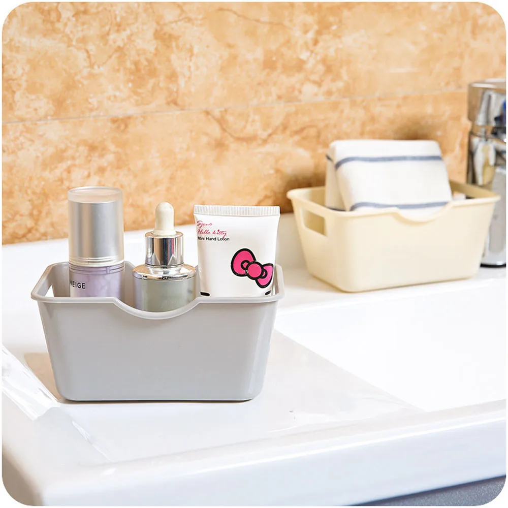 Вместительная Косметическая пластиковая офисная настольная коробка для