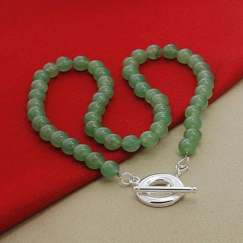 Женский набор украшений из пресноводного жемчуга браслет с зеленым жемчугом и