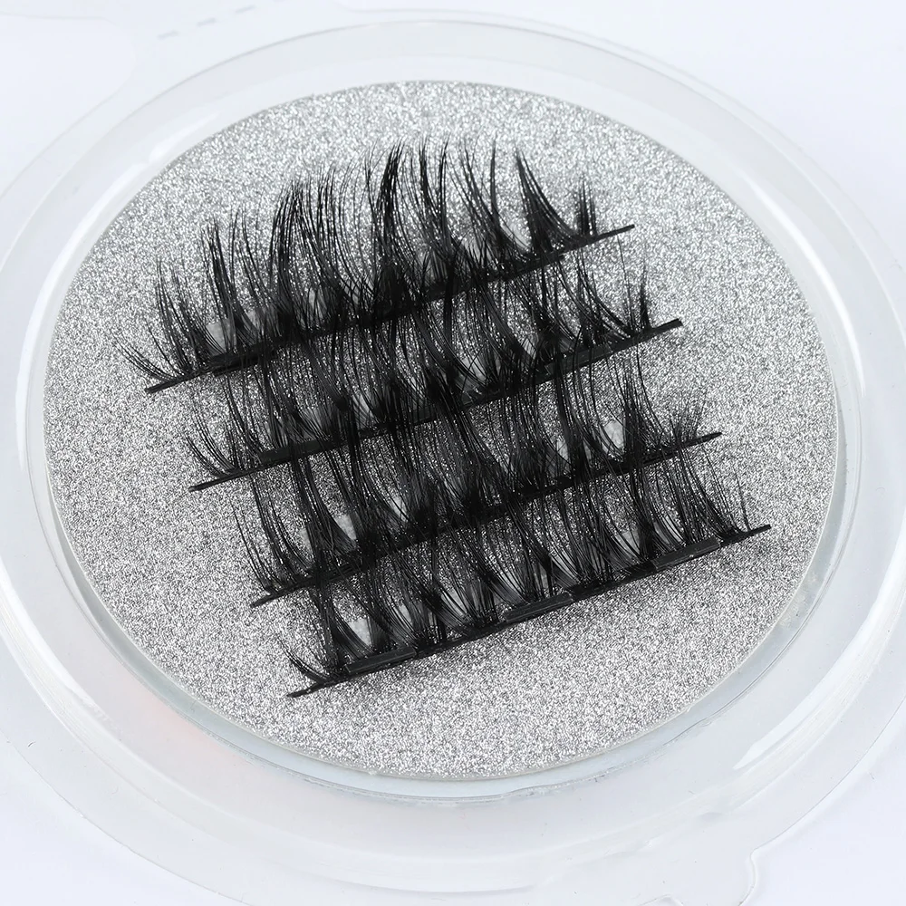 Новинка 4 пары натуральные длинные накладные ресницы магниты 3d норковые