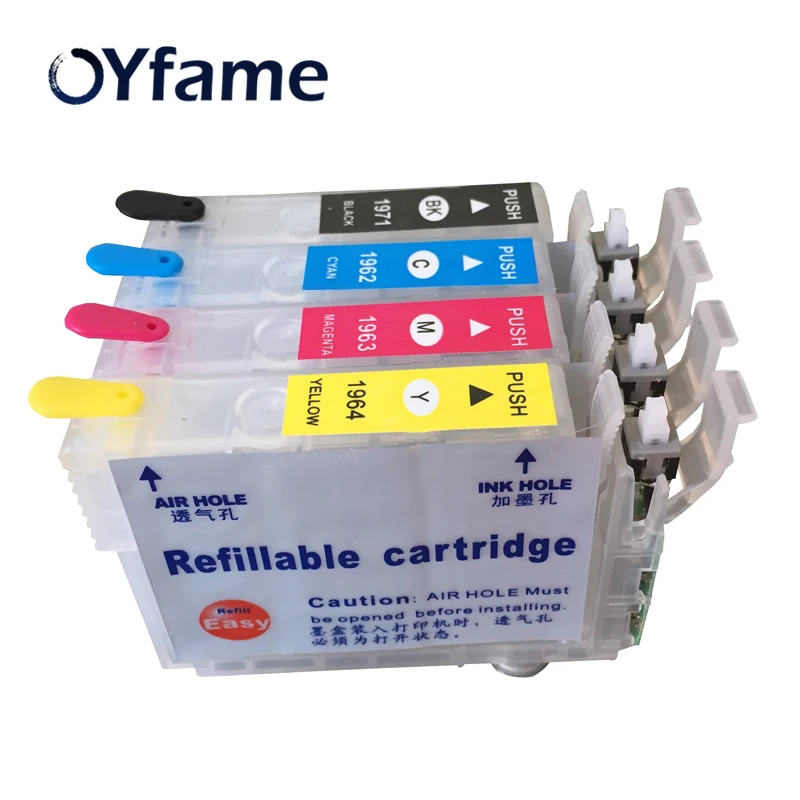 Картридж OYfame T1962 T1963 T1964 с чипом ARC для принтера Epson XP201 XP211 XP204 XP401 XP411 XP214 XP101 WF