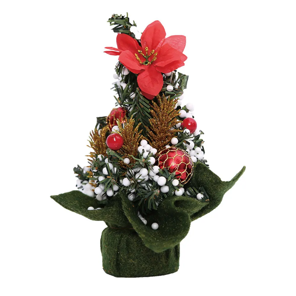 Искусственный Настольный Праздник Рождественская елка Цветок мини настольный