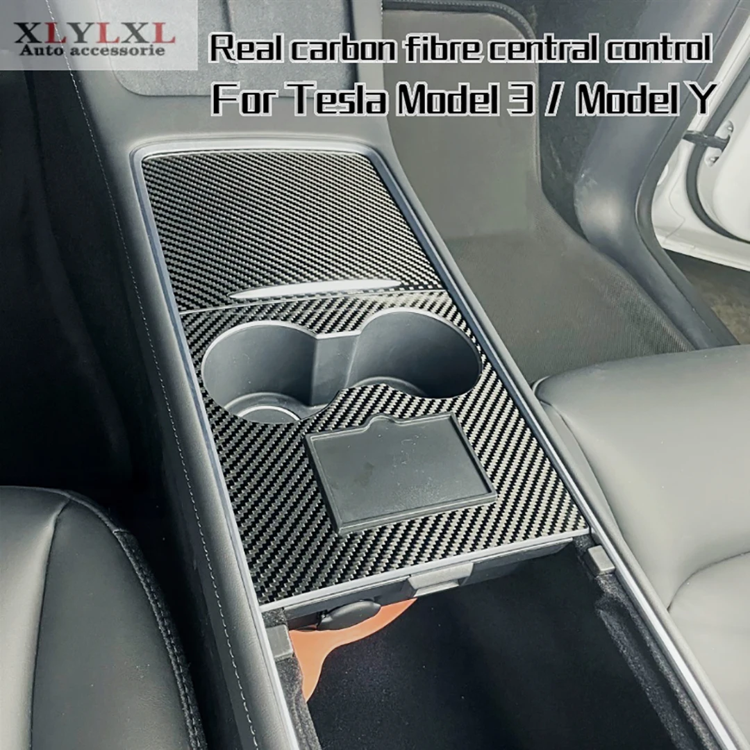 

Real carbon fibre central control panel protective patch for Tesla Model 3 Model Y 2021 trim Central control feels