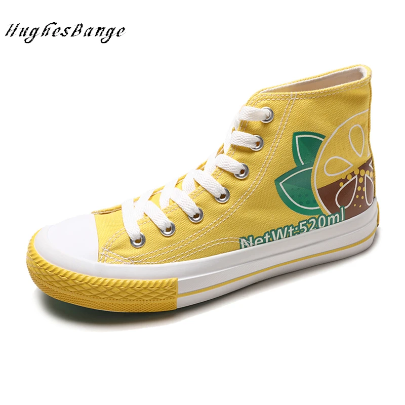 Женская парусиновая обувь с высоким берцем Цвет клубничный красный Новинка 2019