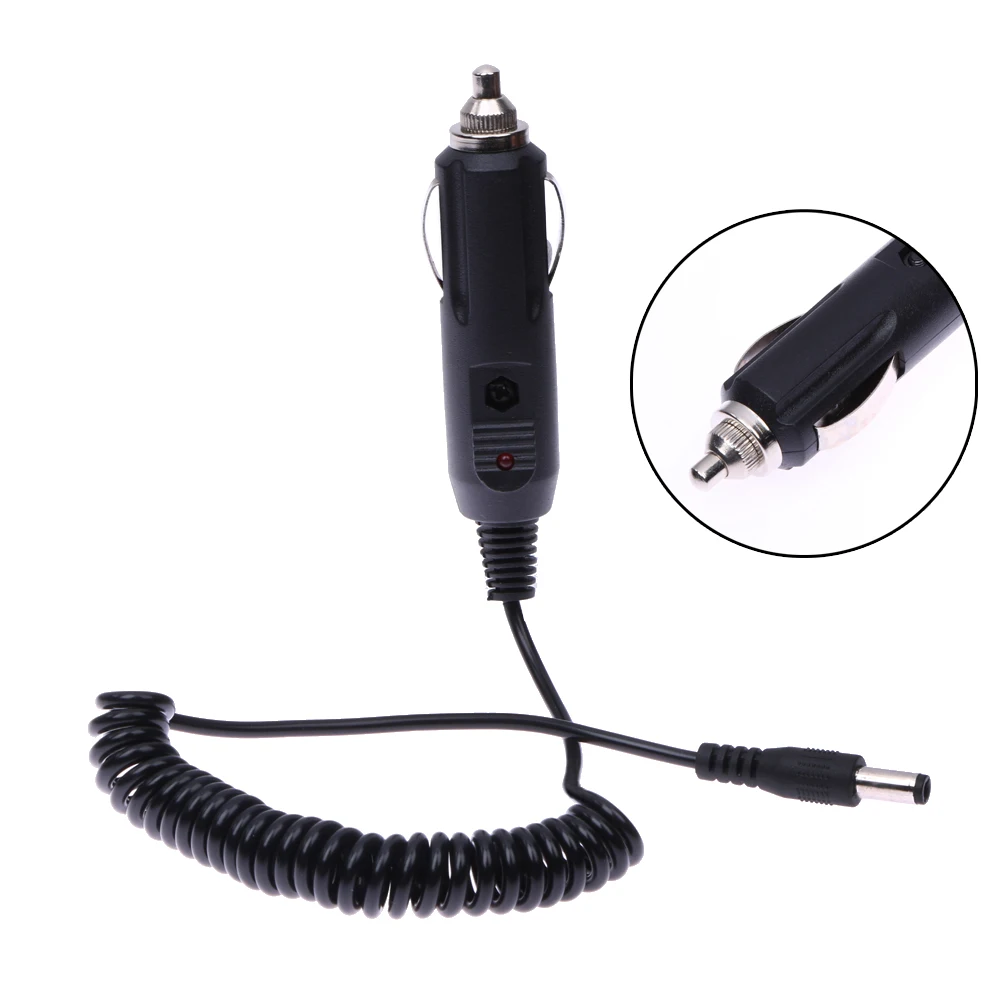 

DC 12V Car Charger Charging Cable Spring Cord Line for Baofeng Two Way Radios Walkie Talkie Charge Base UV-5R 5RE PLUS UV5A+