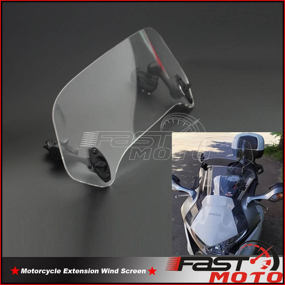 Прозрачный удлинитель для мотоцикла регулируемый ветровой экран спойлер на