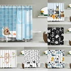 Занавески для ванной с изображением животных, лев, леопард, кошка, декоративные занавески для душа, декоративные занавески для ванны