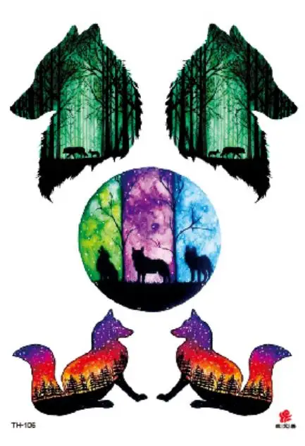 Temporary Tatoo Fake Tattoo Sticker Wings Back Arm Tattoos Stickers Tatouage Waterproof Flash Tatto For Men Women Girl - Цвет: Темно-серый