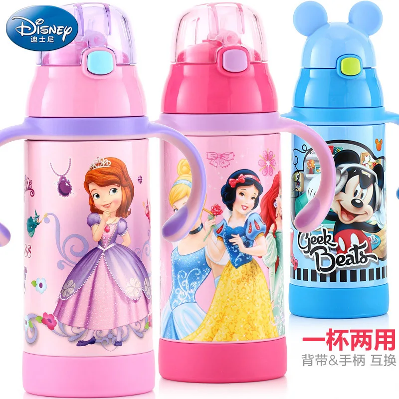 

Disney Leak Prevention Toddlers Handstrap Portable Babies Learn To Drink From Straw Thermos