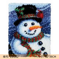 3d cute snowman latch hook rug kits for christmas home decoration embroidery carpet latch hook yarn craft kits for adults anime