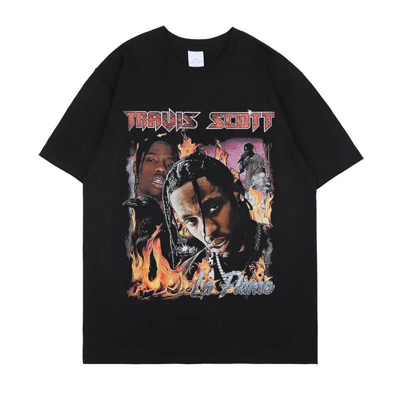 

100% cotoon 2021 New Fashion travis scott asap rocky Teenage T shirt Man t shirts tops Harajuku Anime cool men tshirt male