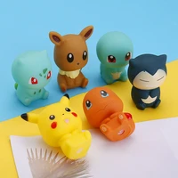 6 pieces takara tomy anime figures pokemon pikachu children bath supplies bath toys pinch called pocket monsters toy for baby
