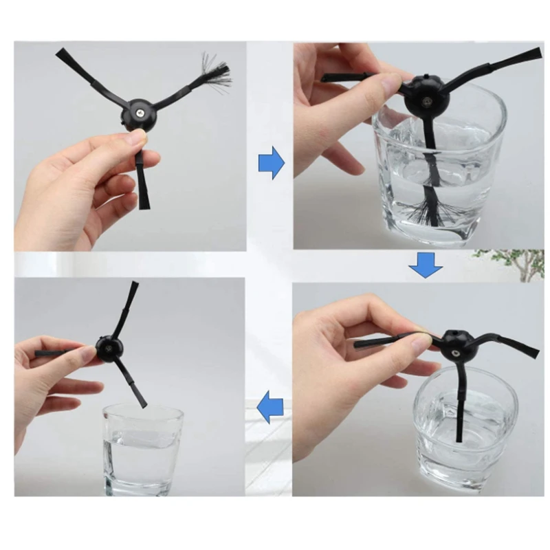 

Main Brush Black Side Brush Filter for Roborock S5 S50 S55 Robot Vacuum Cleaner Accessories