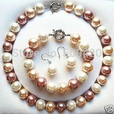 Оптовая продажа&gt 14 мм белый розовый фиолетовый Южное море Жемчужное ожерелье