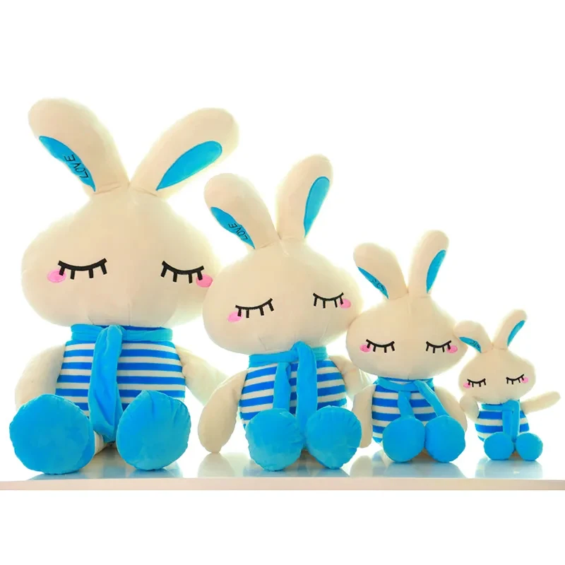

Kids Sleeping Back Cushion Cute Stuffed Bunny Baby Accompany Doll Xmas Gift Height Large Plush Rabbit Doll Toy