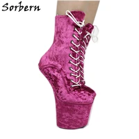sorbern unique pole dancing shoe boots women heel less luxe boot weightless velvet shoe ladies custom colors size eu36 eu46