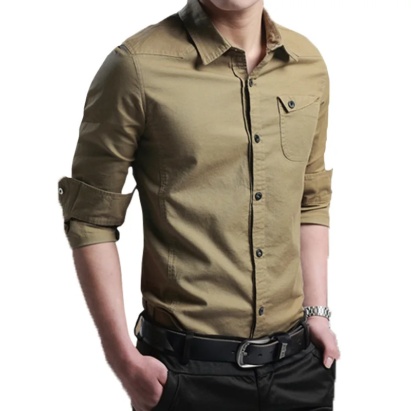 

Men's Clothing Business-Shirt Spring Slim Casual And Autumn Youth Popular Isurvivor Large-Size