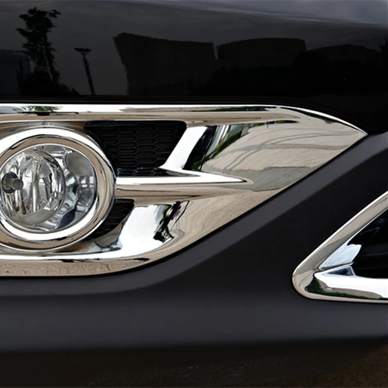 

2Pcs Car Front Fog Lampshade Decoration Lampshade Frame Bright Stripe Patch for Honda CR-V 2012-2015