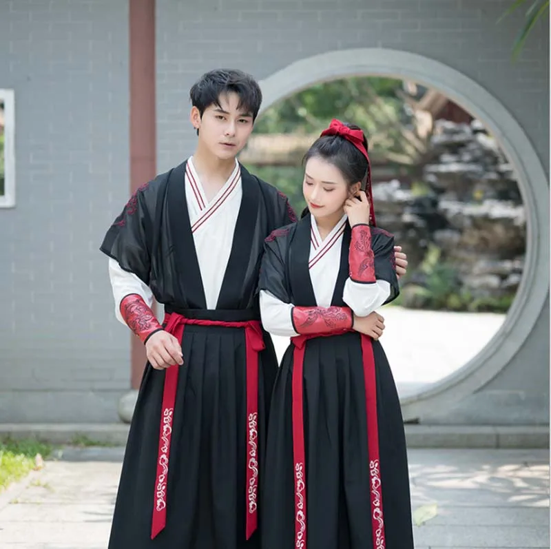 Китайские пары Hanfu старинное винтажное традиционное платье на Хэллоуин для