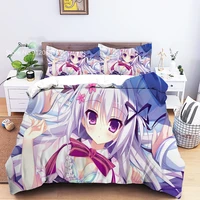 konachan bedding set 3d print japan anime duvet cover for kids bedroom bed quilt cover home textile custom decor bedspread