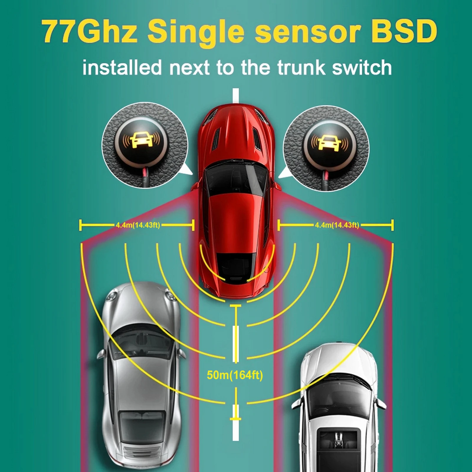 

BSD Millimeter Wave Sensor Lane Change Assist System Blind Spot Monitoring 77GHz Blind Spot Detection Reversing Warning