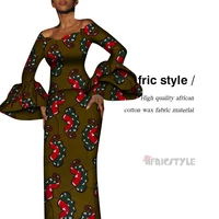 african clothes for women dew shoulder maxi dress printed 2020 floor length skirt danshiki bazin riche ladies clothing wy7689