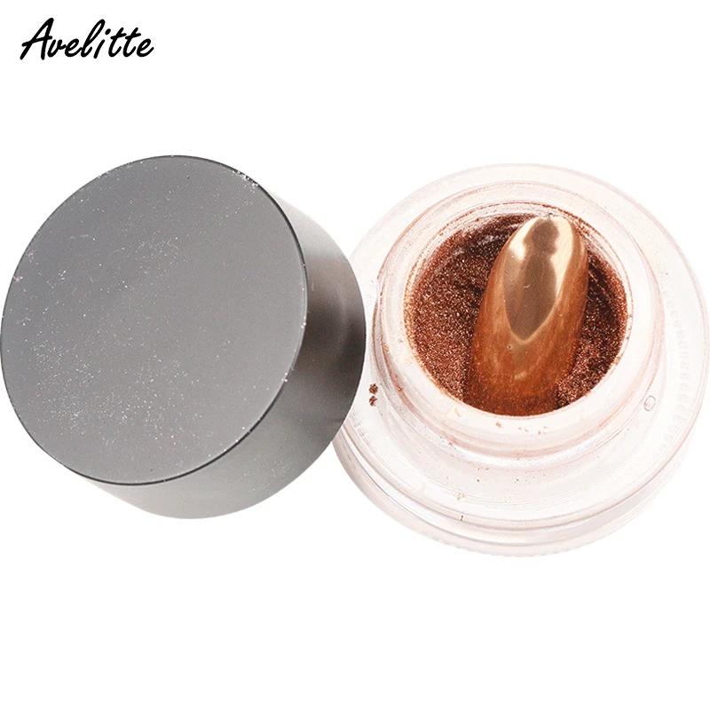 Волшебная зеркальная пудра для ногтей Avelitte ювелирный лазер золотой коричневый