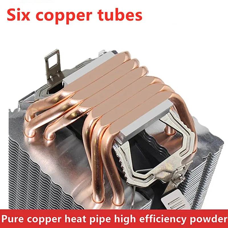 

SORBANG 6 heat pipe CPU radiator ultra quiet i5 desktop CPU fan 1366 AMD 1150 Cooling fan processor