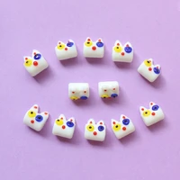 2pcs 15x13mm handmade lampwork cat beads fashion cute animal bead for jewelry making diy bracelet necklace accessories charm