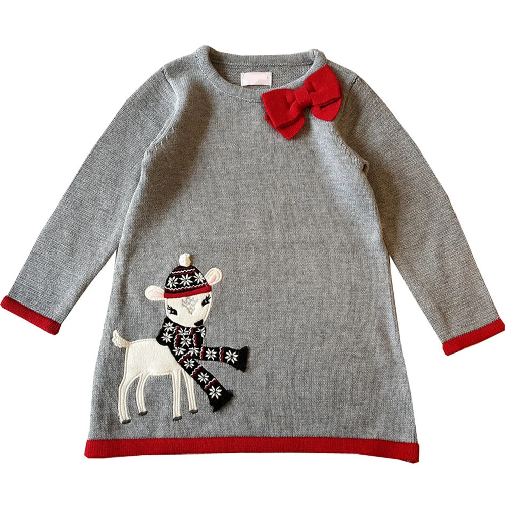 Платье для малышей осенне зимнее трикотажное платье принцессы с длинными