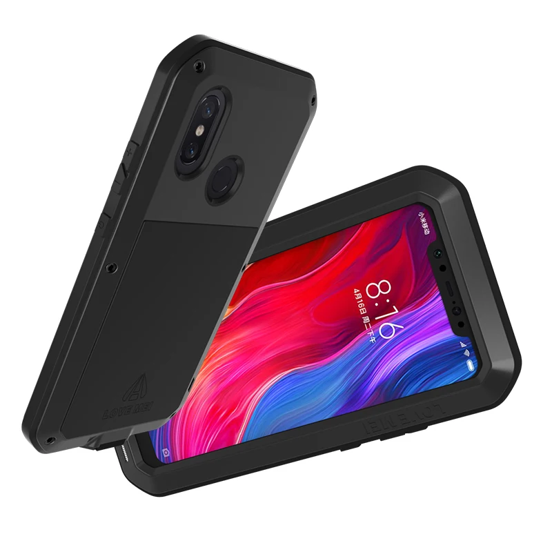 Металлический Чехол Love Mei для Xiaomi Mi 8 ударопрочный чехол телефона Mi8 прочный