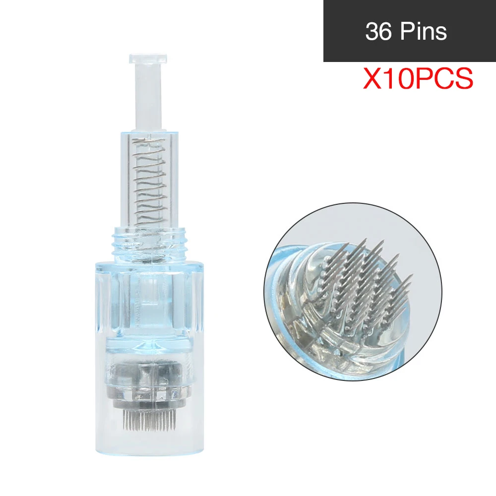 36 Pins Dr. pen X5-C Беспроводная микроручка Электрическая Микро Дерма терапия винтовой картридж наконечники для удаления шрамов уменьшение морщин Dr. Pen - Цвет: 36 Pins