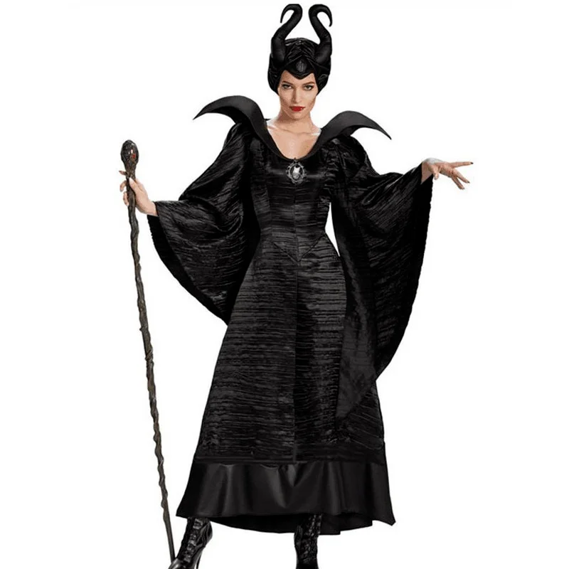 

Hallowen Clothes Witch Dress Witch Wizard Women Flare Sleeve Cloak Cosplay Vestidos Long Costume Hallowen Dress