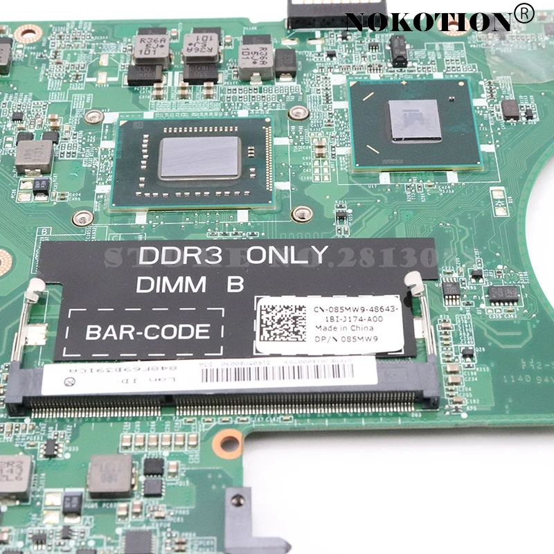NOKOTION 85MW9 085MW9 CN материнская плата для ноутбука Dell Inspiron 14Z N411Z Материнская DA0R05MB8D2 I5