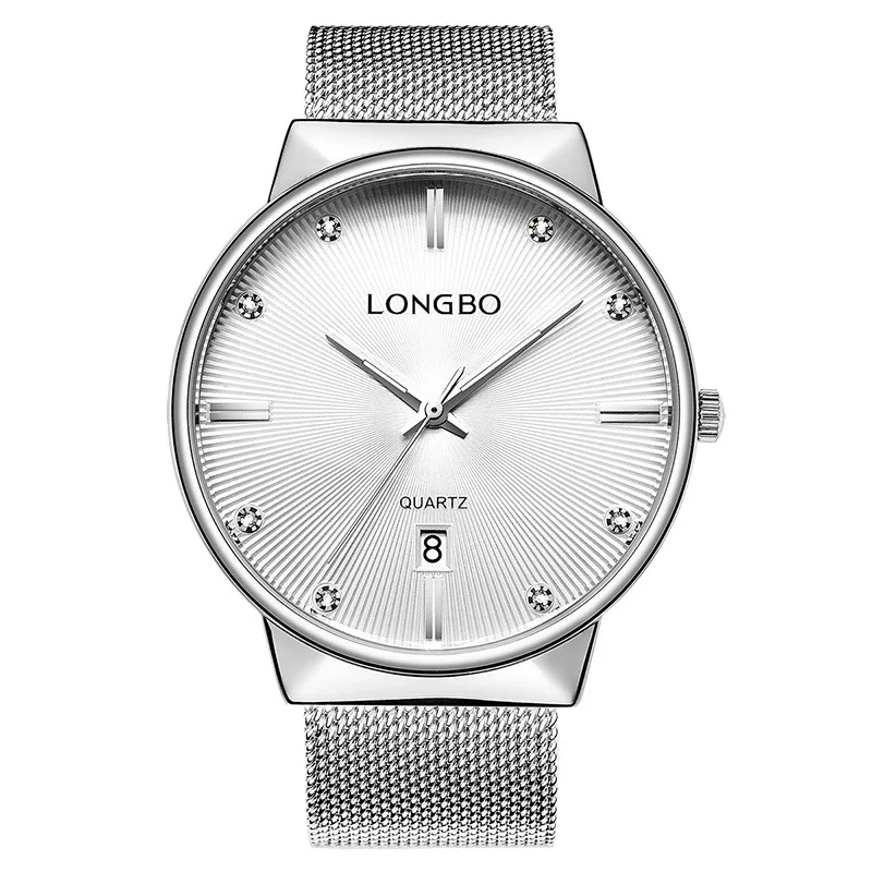 

LONGBO/5028 Woven Grid Gold Strap Ladies Watch Water Quartz Watch Calendar Couple Watch