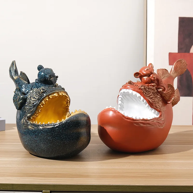 

Resin Handicraft Animal Lucky Mouse Fortune Creative Home Decoration Office Living Room Decoration Key Storage Decoration