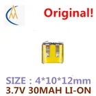 401012 30 мАч литий-ионный полимерный аккумулятор 3,7 в таймер TWS беспроводная bluetooth гарнитура мягпосылка упаковка литиевая батарея