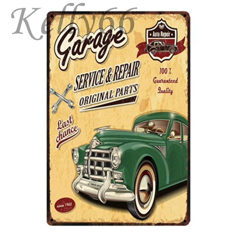 

Garage Service Tin Sign Home Decor Bar Wall Plaque Metal Painting 20*30 CM Size y-1594