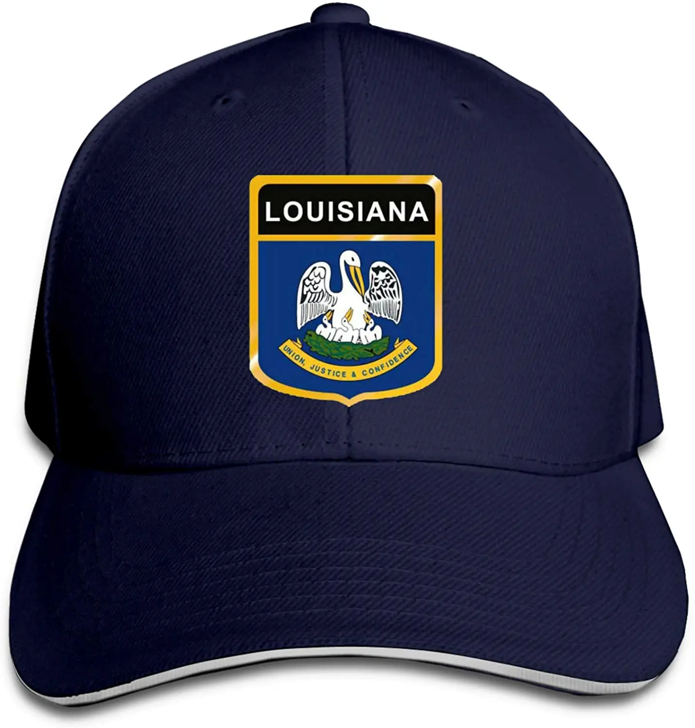 

Louisiana Flag Crest Unisex Dad Hat Trucker Hats Baseball Hats Driver Adjustable Sun Cap