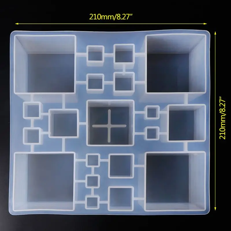 

Silicone Mold Conjoint Cube Mirror Different Sizes Combine DIY Jewelry Making Cake Decoration Crafts Epoxy Resin Tools Handmade