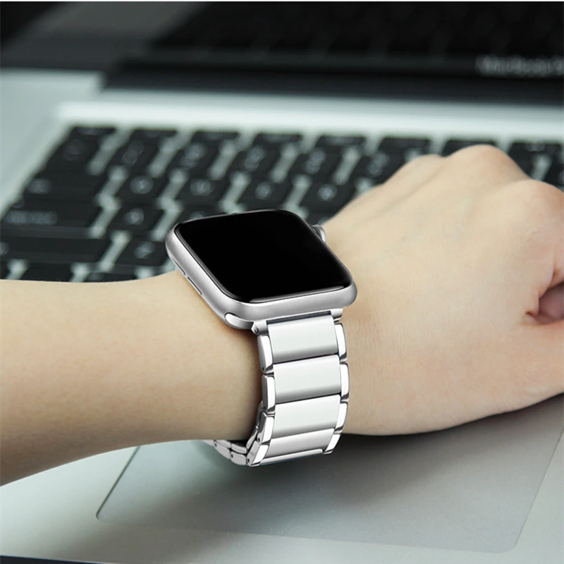 

Stainless Steel Watchbands for Apple Watch 6 Band SE Strap 44mm 40mm with Magnetic Bracelet for IWatch 5 4 Applewatch 42mm 38mm