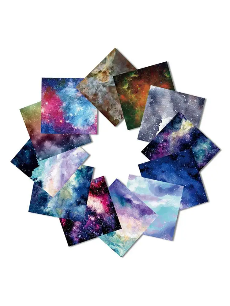 

24pcs Starry Scrapbooking Paper Art Background Photo Album Decoration Paper DIY Card Gift Box Packaging Accessory 6 Inch