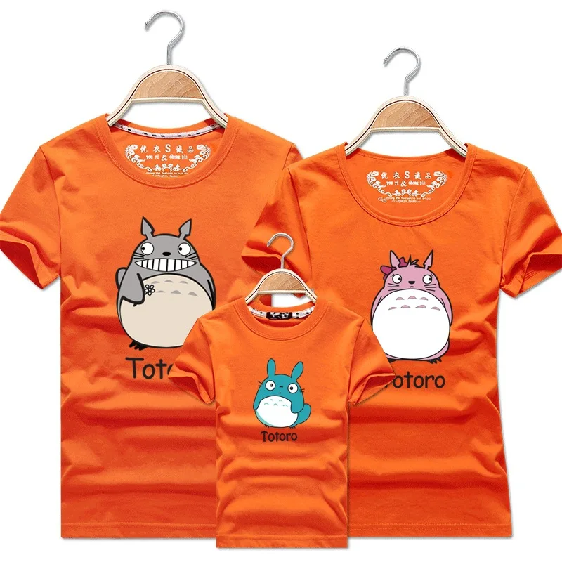 Футболка в стиле Мой сосед Тоторо одежда для маленьких девочек летняя матери и